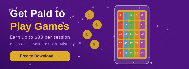 Mobile phone bingo game cash rewards